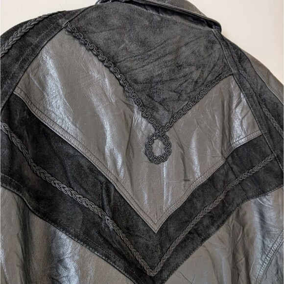 Vintage 80s Genuine Leather Traditional Trends 3X Coat Jacket - Picture 16 of 16